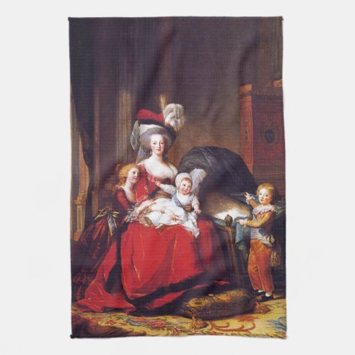 Vige_Lebrun _ Marie Antoinette and her children Kitchen Towel