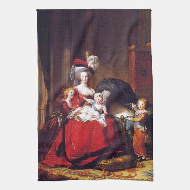 Vigée-Lebrun - Marie Antoinette and her children Kitchen Towel (Vertical)