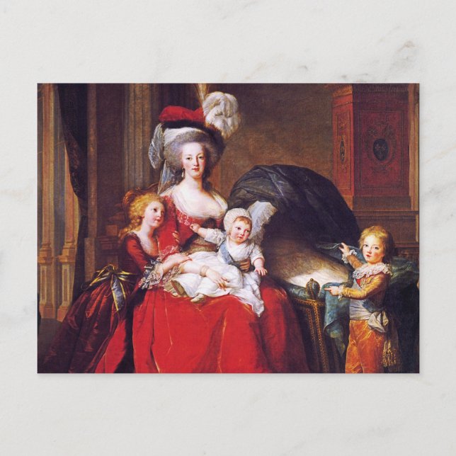 Vigée-Lebrun - Marie Antoinette and her children Postcard (Front)