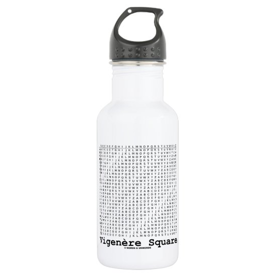 Vigenère Square (Cryptography Tabula Rasa) Stainless Steel Water Bottle