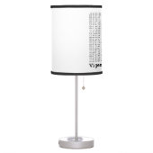 Vigenère Square Cryptography Tabula Rasa Table Lamp (Left)