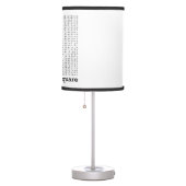 Vigenère Square Cryptography Tabula Rasa Table Lamp (Right)