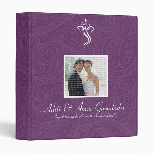 Vighneshvara Wedding Photo Album Binder (Front/Spine)