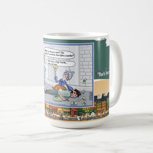 Vigil-Auntie | Absurd Wordplay Humor Classic Coffee Mug (Front Right)