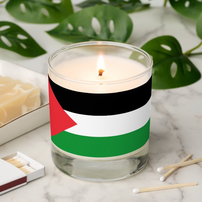 Vigil for Gaza In Loving Memory Free Palestine Scented Candle (Lit)