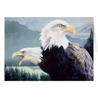 "Vigilance" Bald Eagle Pair Watercolor Cards