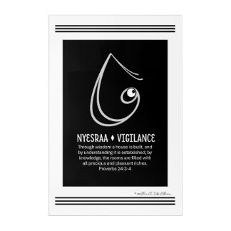 Vigilance Symbol  - African Christian Symbol Acrylic Print