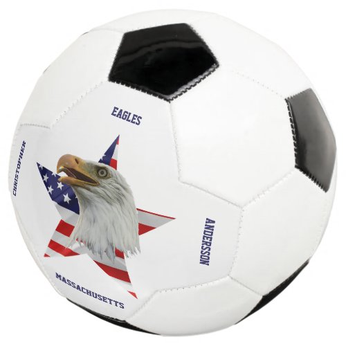 Vigilant Bald Eagle The American Flag Star Soccer Ball