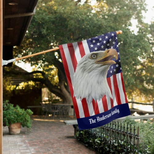 Vigilant Eagle The American Flag Patriotic House Flag