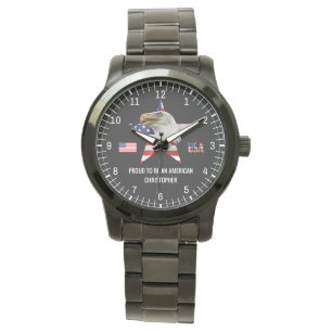 Vigilant Eagle, The American Flag, Patriotic Watch
