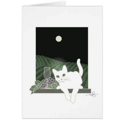 Vigne, Clair de Lune et Chat Blanc