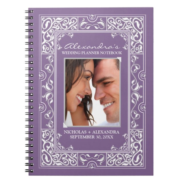 Vignette Bride's Wedding Planner Notebook (purple) (Front)