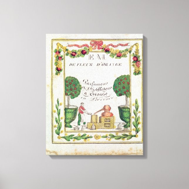 Vignette of 'Eau de Fleur d'Orange' Canvas Print (Front)