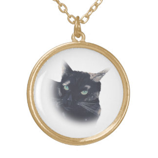 Vignette of Tortoise Shell Cat Face Necklace