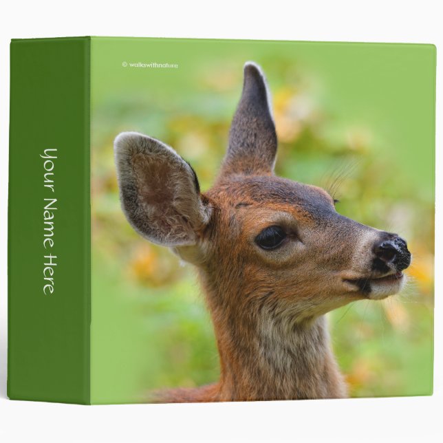 Vignetted Portrait of Smiling Blacktail Deer Fawn  Binder (Front/Spine)
