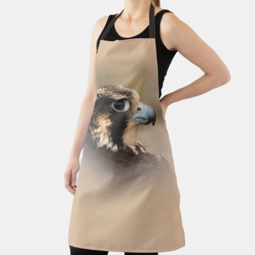 Vignetted Profile of a Peregrine Falcon Apron