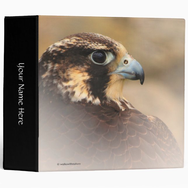 Vignetted Profile of a Peregrine Falcon Binder (Front/Spine)