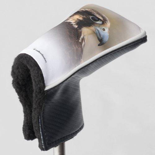Vignetted Profile of a Peregrine Falcon Golf Head Cover