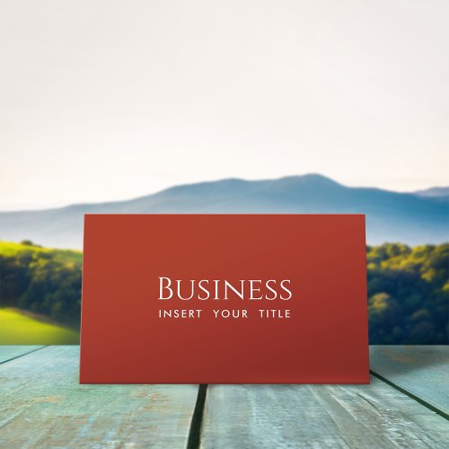 Vigorous Red Business Card