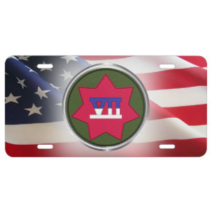 VII Armored Corps Customized Patch License Plate
