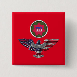 VII Armored Corps Eagle Button