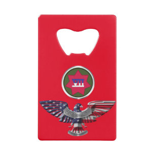 VII Armored Corps Eagle Credit Card Bottle Opener
