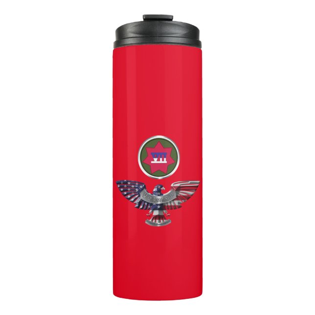 VII Armored Corps Eagle Thermal Tumbler (Front)
