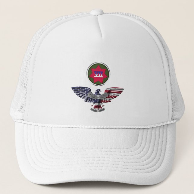VII Armored Corps Eagle Trucker Hat (Front)