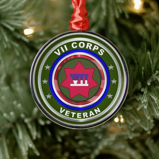 VII Armored Corps Keepsake Christmas Metal Ornament (Tree)