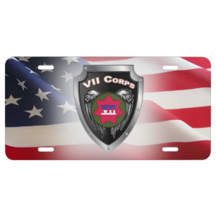 VII Armored Corps Shield License Plate