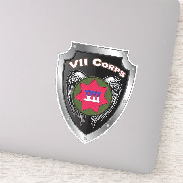 VII CORPS Veteran Sticker (Detail)