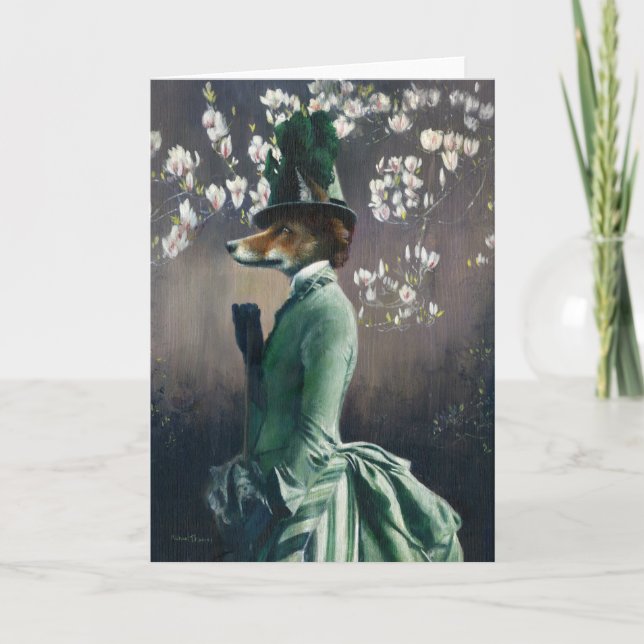 Viictorian Vixen Greetings Card (Front)