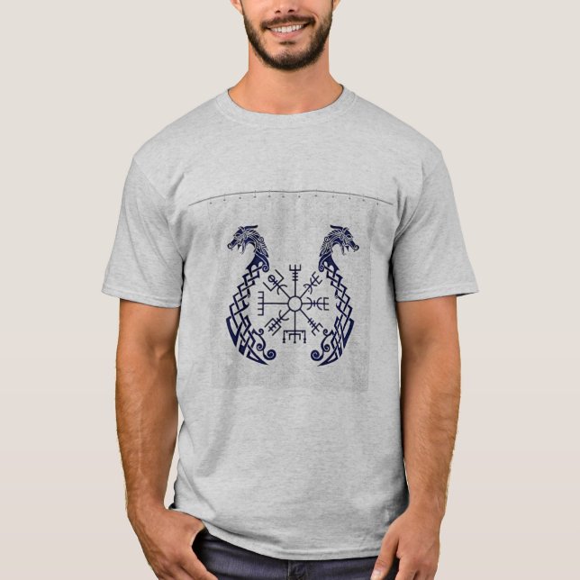 viking age vegvsir icelandic magical staves rune T-Shirt (Front)