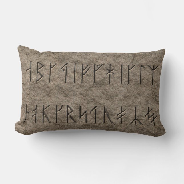 Viking Alphabet Lumbar Pillow (Front)
