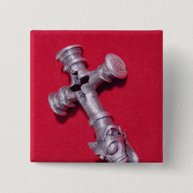 Viking amulet in the shape of a cross button (Front)