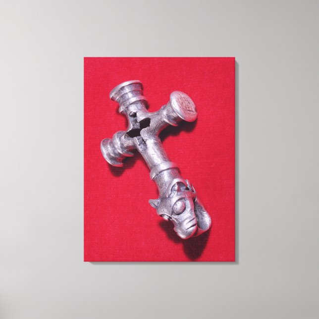 Viking amulet in the shape of a cross canvas print (Front)