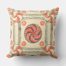 Viking Amulet Solar Sign Throw Pillow