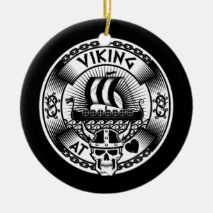 Viking at Heart Ceramic Ornament