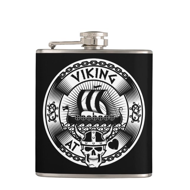 Viking at Heart Flask (Front)