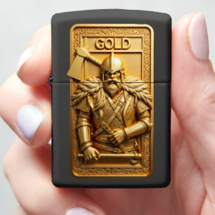 Viking Axeman Gold Bullion Zippo Lighter