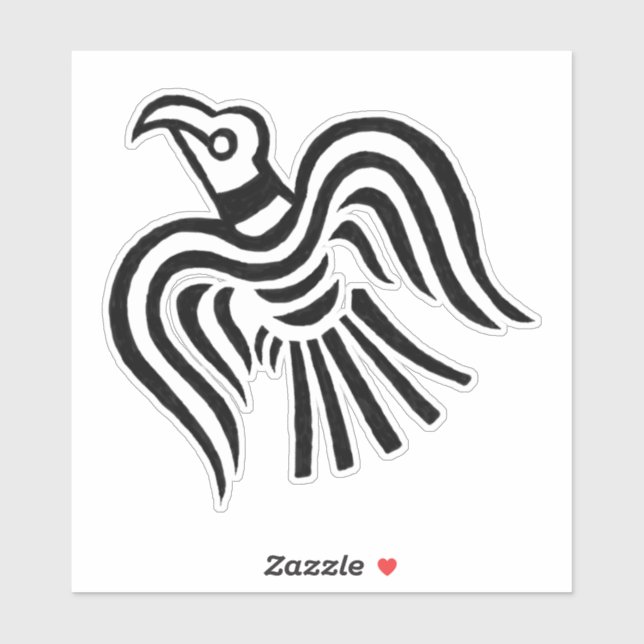 Viking Banner Raven Symbol Sticker (Sheet)