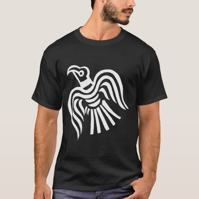 Viking Banner Raven Symbol T-Shirt (Front)