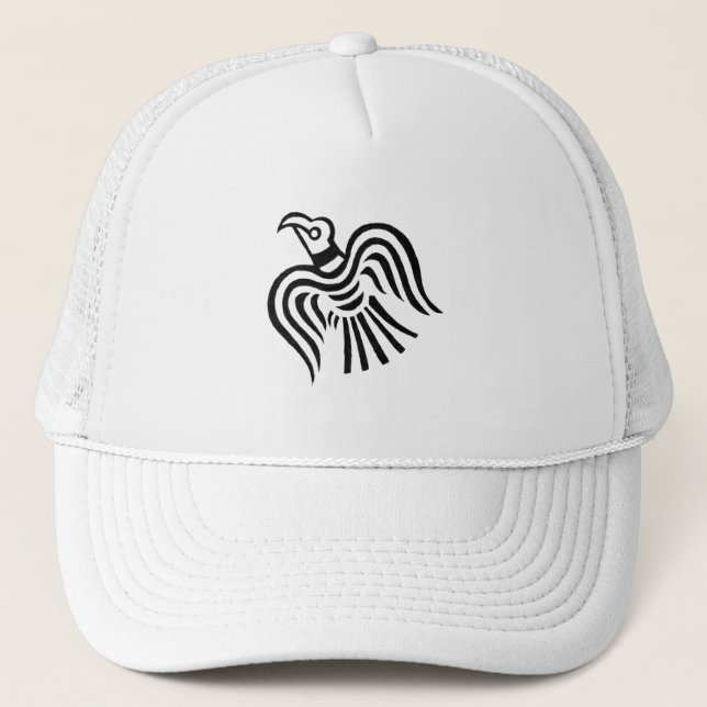 Viking Banner Raven Symbol Trucker Hat (Front)