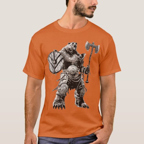 Viking Bear Warrior Odin Berserker  Vikings Myths  T_Shirt