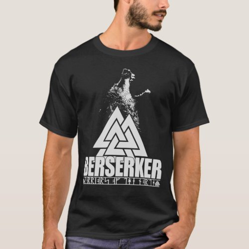Viking Berserker Wolf Valknut T_Shirt