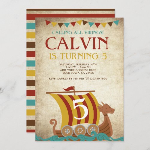 Viking Birthday Invitation