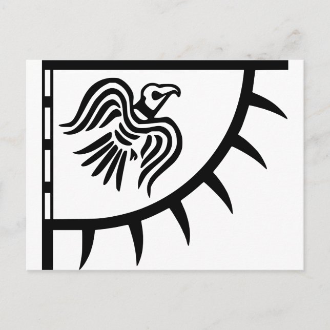 Viking Black Raven Banner Postcard (Front)