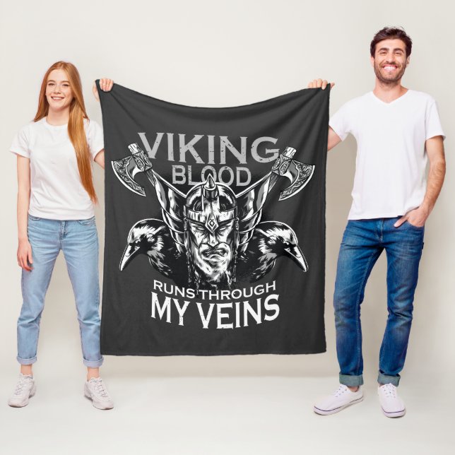 Viking blood fleece blanket (In Situ)