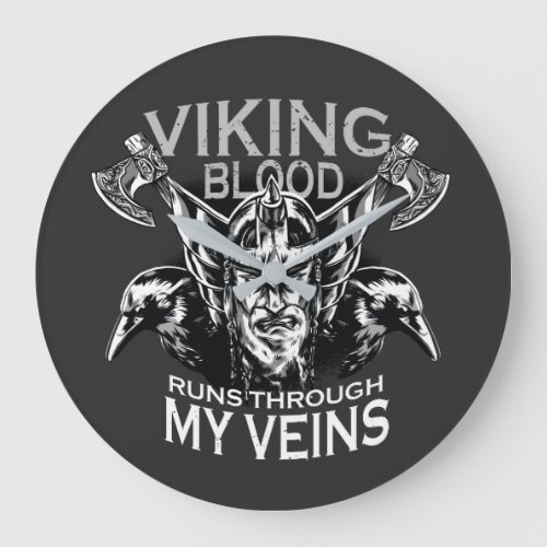 Viking blood large clock