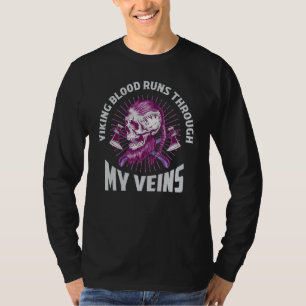 Viking Blood Runs Through My Veins Norse Odin T-Shirt
